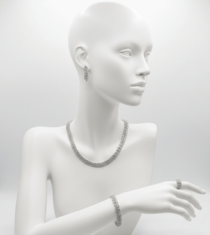 Elegant Leaf Crystal Jewelry Set - Zambeel