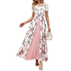 Elegant Long Sleeveless Dress With A Slit - Zambeel