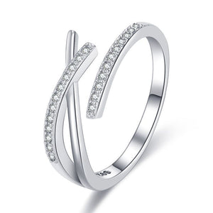 Elegant Micro Rhinestone Cross Ring Personality - Zambeel