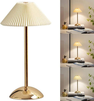 Elegant Pleated LED Desk Lamp - Zambeel