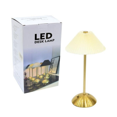 Elegant Pleated LED Desk Lamp - Zambeel