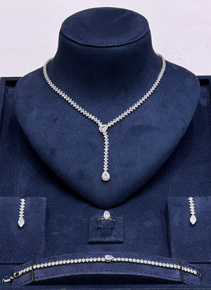 Elegant Teardrop Drop Jewelry Set - Zambeel
