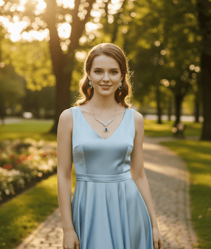 Elegant Teardrop Necklace & Earrings - Zambeel