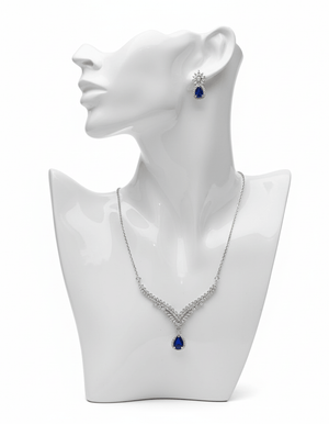 Elegant Teardrop Necklace & Earrings - Zambeel
