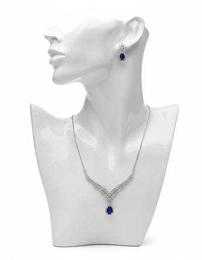 Elegant Teardrop Necklace & Earrings - Zambeel