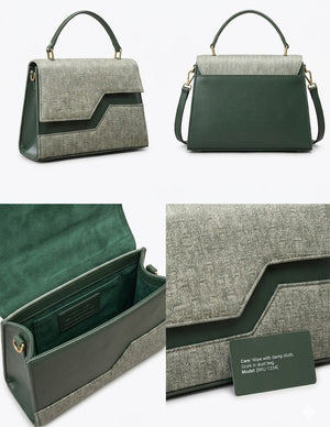 Elegant Textured Flap Handbag for Women - Zambeel
