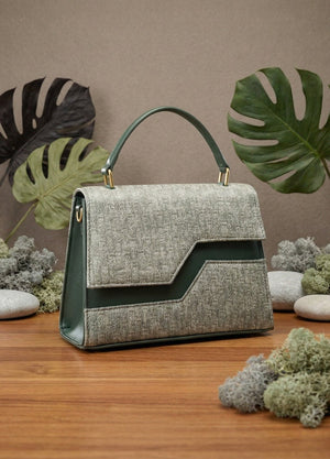 Elegant Textured Flap Handbag for Women - Zambeel