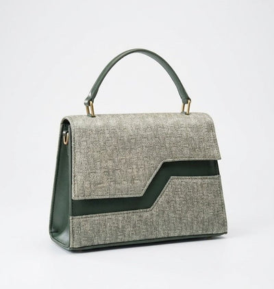 Elegant Textured Flap Handbag for Women - Zambeel