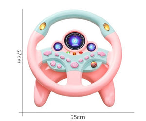 Eletric Simulation Steering Wheel Toy with Light Sound Kids Early Education Toy - Zambeel