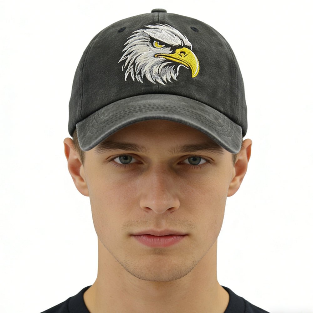 Embroidered Bald Eagle Head Hats - Zambeel