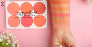 Emelie Cosmetics - Matte Blusher 6 Color Pallete - Zambeel