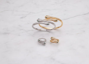 Emerald - Eye Snake Bangle & Ring Set - Zambeel