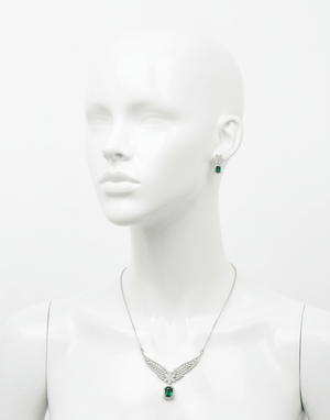 Emerald Leaf Jewelry Set - Zambeel