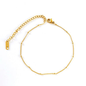 European, American And French Style Stainless Steel Fashion Side Clip Bead Necklace Anklet - Zambeel