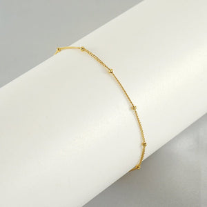 European, American And French Style Stainless Steel Fashion Side Clip Bead Necklace Anklet - Zambeel