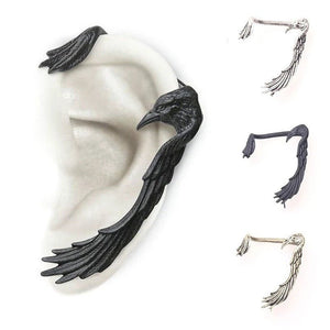 European And American Goths Sweet Cool Vintage Crow Earrings - Zambeel
