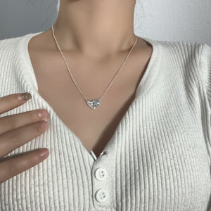 European And American Love Necklace Mother's Day Geometric Copper Peach Heart Gift - Zambeel