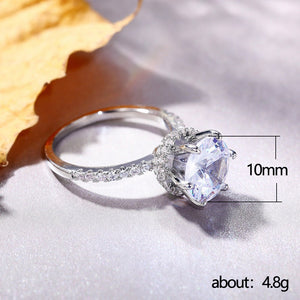 European And American Luxury Exquisite Zircon Six - claw Ring - Zambeel