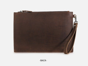 European And American Retro Crazy Horse Leather Men's Clutch - Zambeel