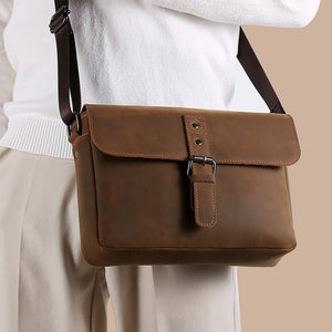 European And American Retro Crazy Horse Leather Men's Clutch - Zambeel
