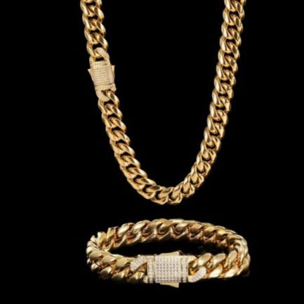 European Hip Hop Titanium Steel Necklace Ornament Stainless Steel Cuban Link Chain - Zambeel
