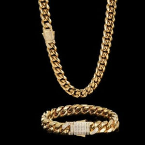 European Hip Hop Titanium Steel Necklace Ornament Stainless Steel Cuban Link Chain - Zambeel
