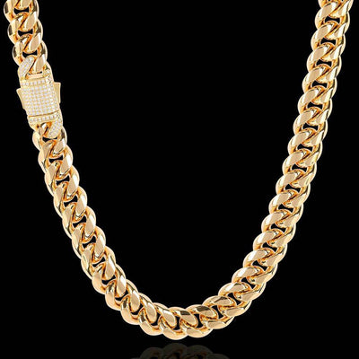 European Hip Hop Titanium Steel Necklace Ornament Stainless Steel Cuban Link Chain - Zambeel