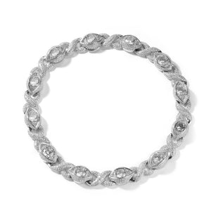 Exaggerated 15mm Zircon Infinity Eyes 8 - Shape Cuban Necklace - Zambeel