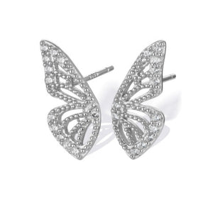 Exaggerated Bohemian Crystal Butterfly Earrings - Zambeel