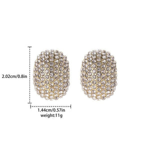 Exquisite And Fashionable Super Sparkling Diamond Droplet Shaped Ear Buckle, Internet Famous Personality, Light Luxury Design Earrings - Zambeel