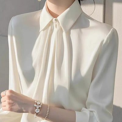 Exquisite Collar Long - sleeve Women's Chic And Fashionable Blouse - Zambeel