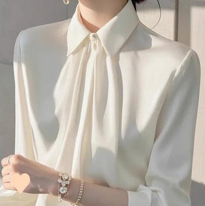 Exquisite Collar Long - sleeve Women's Chic And Fashionable Blouse - Zambeel