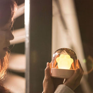 Exquisite Night Light Cat Paw Light USB Charging Music Box Warm Musical Lamp Cats Paw Lamp For Kids Children Gift Desktop Decor - Zambeel