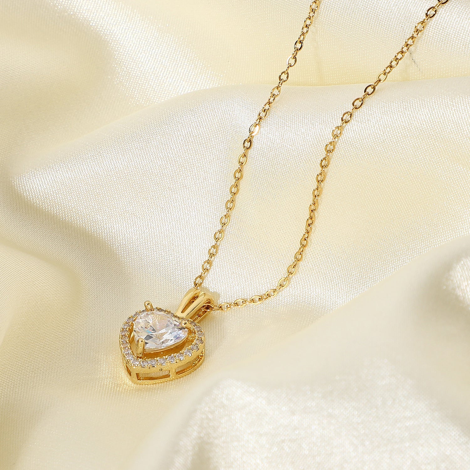 Exquisite Women's Wedding Jewelry Stainless Steel Gold - Zambeel