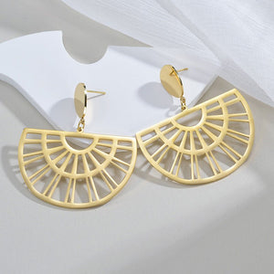 Eye - catching Hollow Eardrops Niche Design Women's - Zambeel
