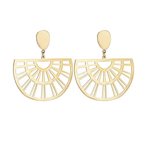 Eye - catching Hollow Eardrops Niche Design Women's - Zambeel