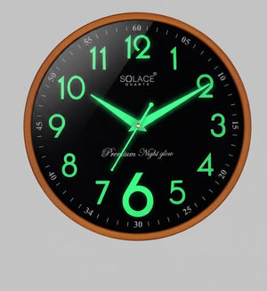 Solace Premium Night Glow Wall Clock