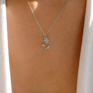 Fashion Alloy Flower Necklace For Minority Women - Zambeel