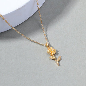 Fashion Alloy Flower Necklace For Minority Women - Zambeel