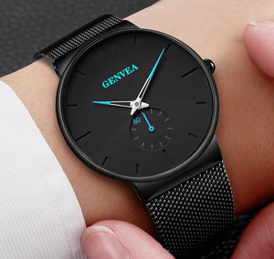 Fashion Casual Geneva Mens Watch Quartz Stainless Steel Brand Wristwatch Analog Watches Wrist - Zambeel
