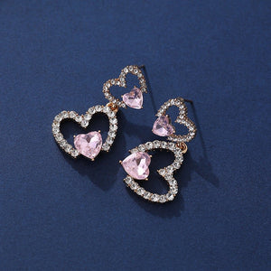 Fashion Design Sense Love Heart Stud Earrings Women - Zambeel