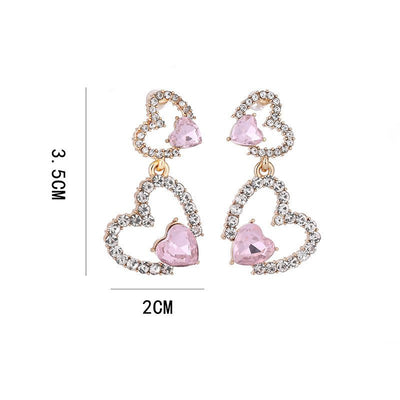 Fashion Design Sense Love Heart Stud Earrings Women - Zambeel