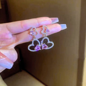 Fashion Design Sense Love Heart Stud Earrings Women - Zambeel