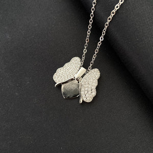 Fashion Jewelry Butterfly Necklace Female Pendant Titanium Steel Clavicle Chain - Zambeel