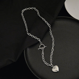 Fashion Jewelry Women's Vintage Love Heart Pendant Necklace - Zambeel