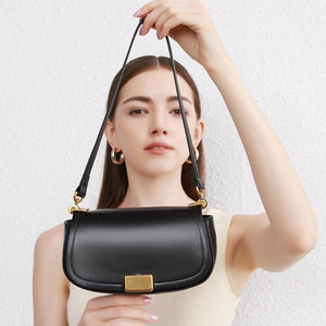 Fashion Messenger Bag Genuine Leather Design Sense Niche - Zambeel