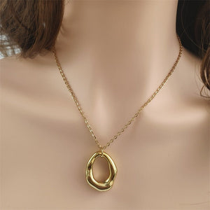Fashion Simple Temperament Necklace Ccb Material Shaped Pendant - Zambeel