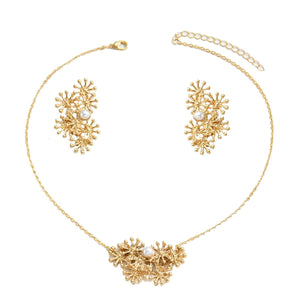 Fashion SUNFLOWER Design Women Necklace Suit - Zambeel