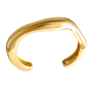 Fashion Women's Simple Glossy Curved C - Shaped Bracelet - Zambeel