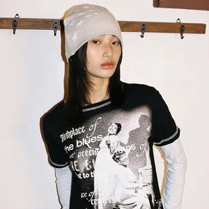 Fashionable Casual Versatile Knitted Hat With Embroidered Letters For Both - Zambeel